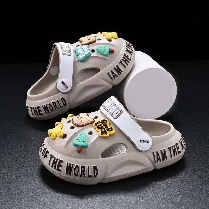 Stylish Breathable And Kids Hole Shoes Nonslip Summer Slippers For Boys And Girls In Colors Multiple