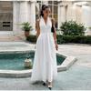 2026 New Women Summer Cotton Long Dress Sleeveless Sexy V-Neck Boho Maxi Dress Loose Style Long Dress Clothes