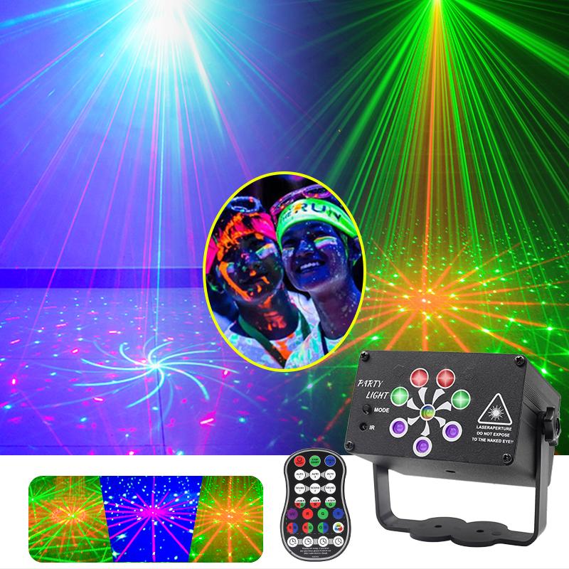 

R90 Mini Lightweight Laser Light Aluminum Portable Indoor Color Light for Bedroom,Family Party,Stage,Bar Black