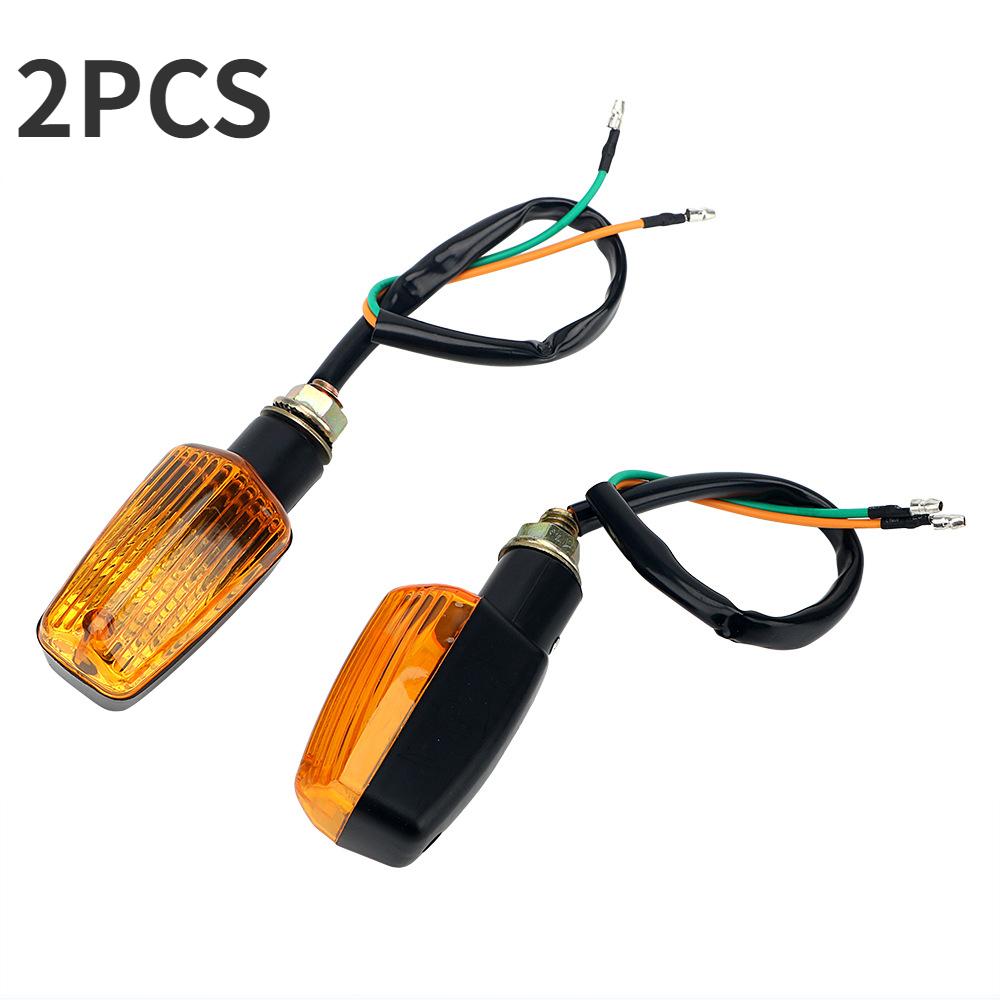 2Pcs Universal Motorcycle Turn Signal Indicator Light Turning Indicators Signal Light Blinkers Amber Motorcycle Accessories