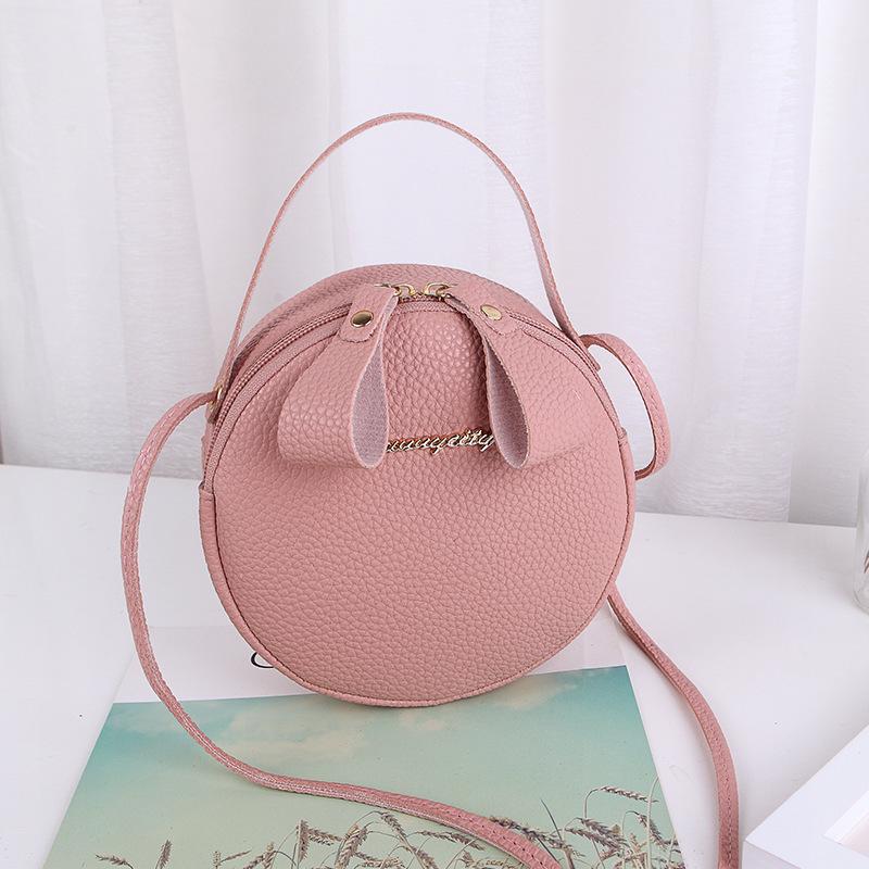 Spring Women's Cute Small Round Crossbody Handbag & Makeup Bag