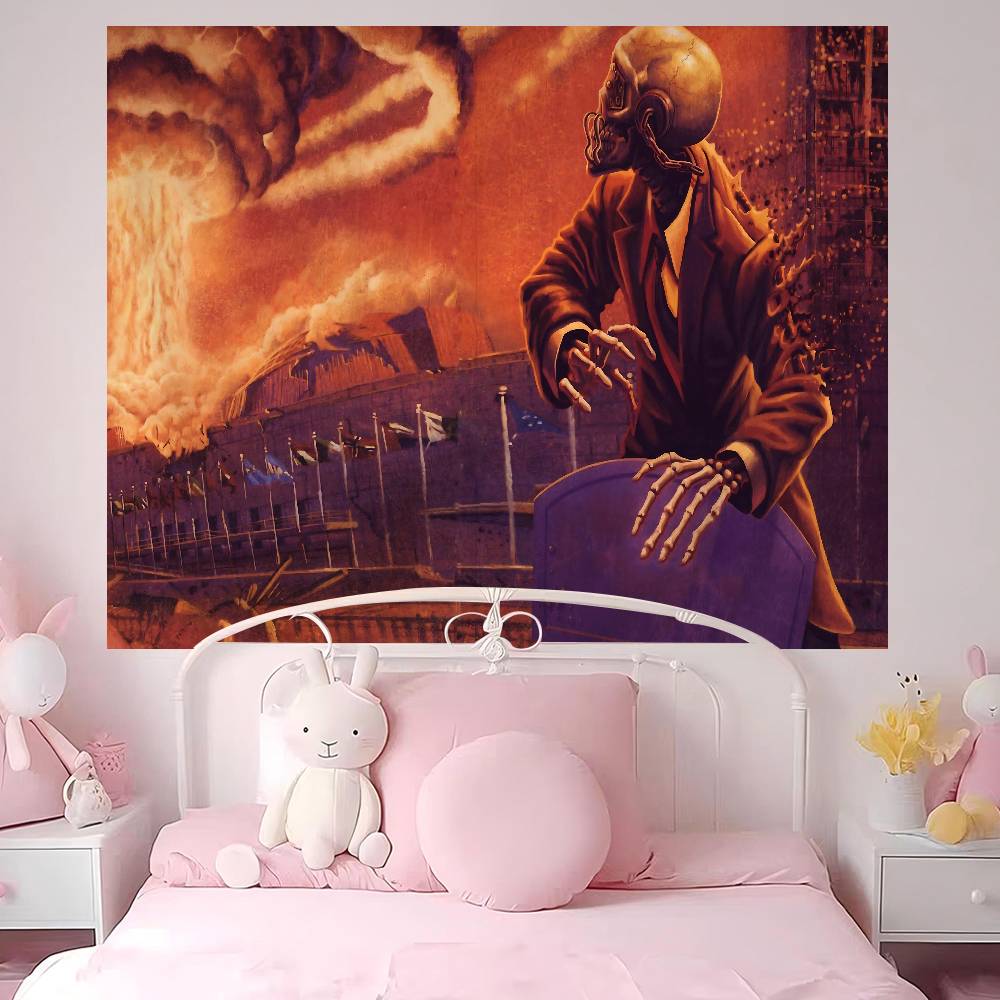 Rock Band Megadeths Hippie Wall Hanging Tapestries Bohemian Wall Tapestries Mandala INS Home Decor