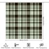 Plaid Shower Curtain Waterproof Bath Decor Modern Striped Design Bathroom Decoration White Beige Brown Checkered Fabric Curtains