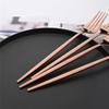 A25F-24Pcs Rose Gold Dinnerware Set Stainless Steel Tableware Set Western Knife Fork Spoon Mirror Flatware Cutlery Set