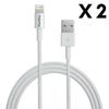 Pack of 2 White USB Charger Cables for iPhone 11 / 11 PRO / 11 PRO MAX - Charger Cable Measures 1 Meter [Phonillico®]