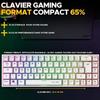 Gaming Keyboard - The G-Lab - KEYZ TITAN - Mechanical (Red Switch) - Wired - RGB - White