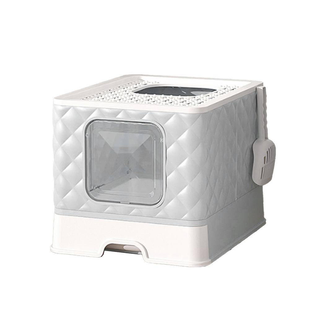 Kocia Kuweta Szufladowa Odpinana Zmywalna Duża Przestrzeń Półzamknięta Kocia Toaleta Kuweta z Pokrywą