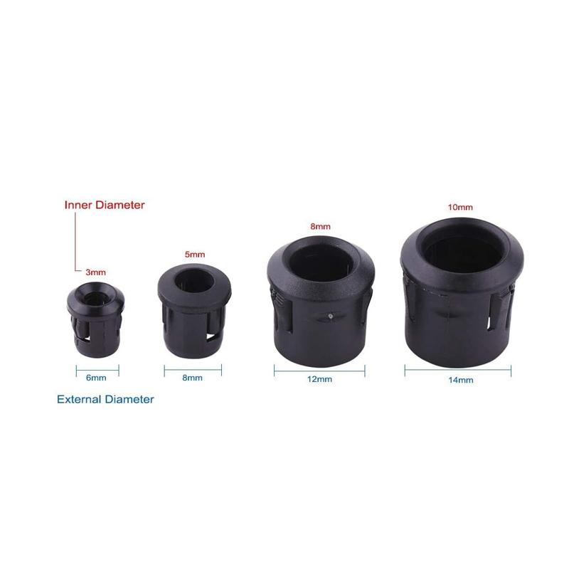 3mm 5mm 8mm 10mm LED Holder Lamp Diode Black Plastic Shell for LED Light Diode Pre-wired Holder Black Clip Bezel Socket Mount