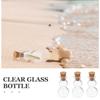 3pcs Wishing Bottles Clear Corked Drift Bottle Glass Corked Diy Bottle For Perfume Storage Jar Gourd Shape Decor