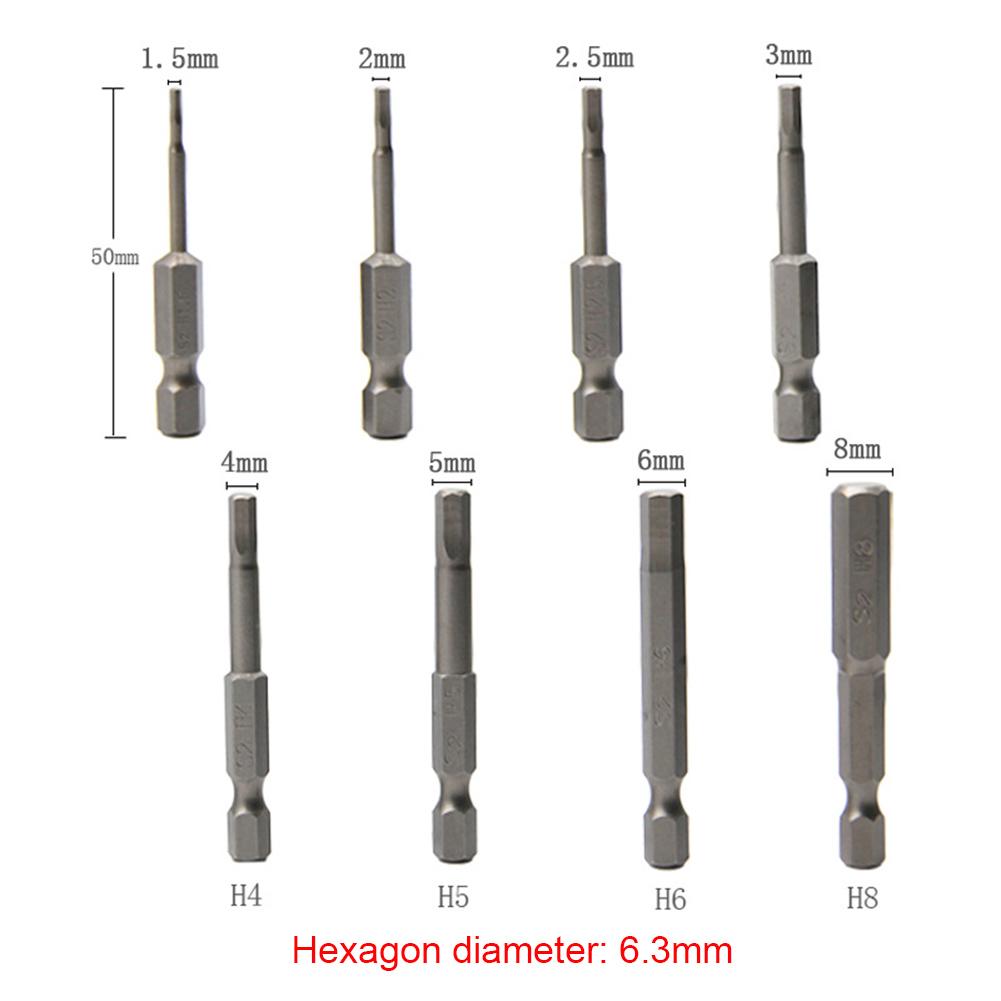 Buy 8pcs Pneumatic Drill Hex Driver Bit 