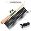 Extendable Fishing Pole Camping Mini Fishing Rod Telescopic Fishing Pole with Solid Wood Handle 1.2m