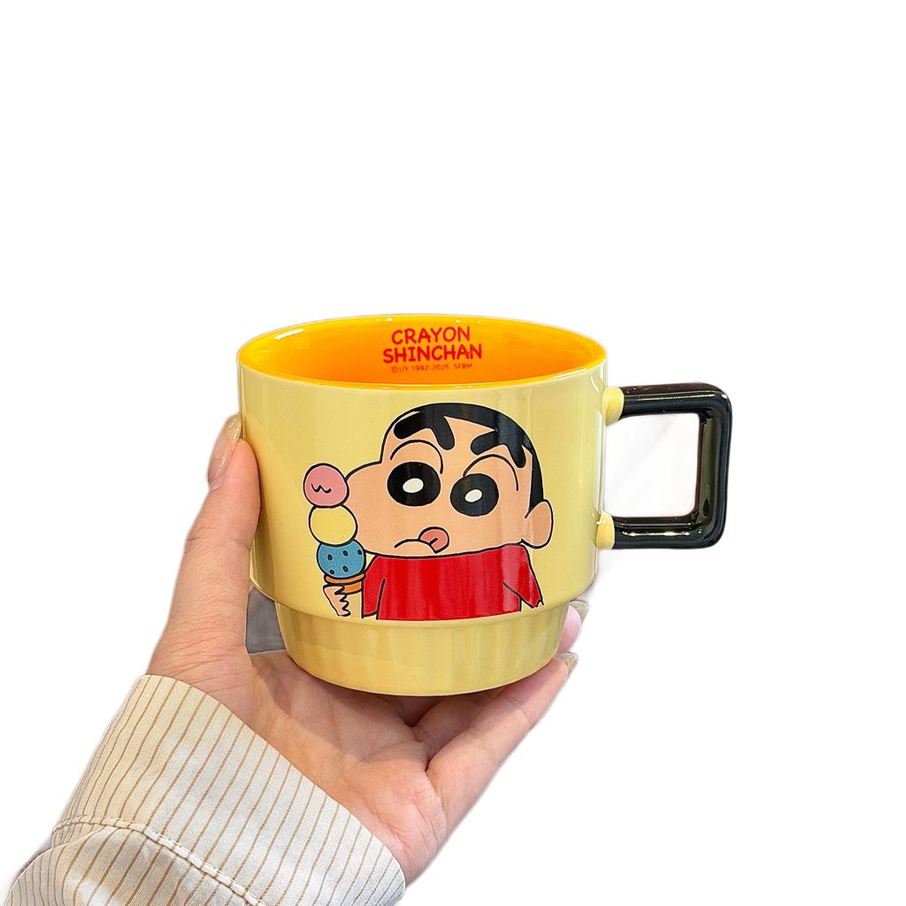 Mug High Value Stacked Cup Ceramic Family Four Water Cup Women'S Home Coffee Breakfast Cup