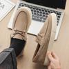 Fashion 2025 New Stylish Moccasins Shoes Men's Leather Casual Loafers All-match Wedding Dress Shoes Suede Shoes High Quality Men's Flats