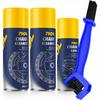 Motorcycle Chain Cleaning Kit Mannol Grease Degreaser Brush