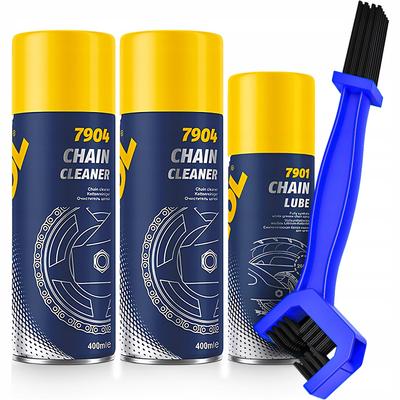 Motorcycle Chain Cleaning Kit Mannol Grease Degreaser Brush