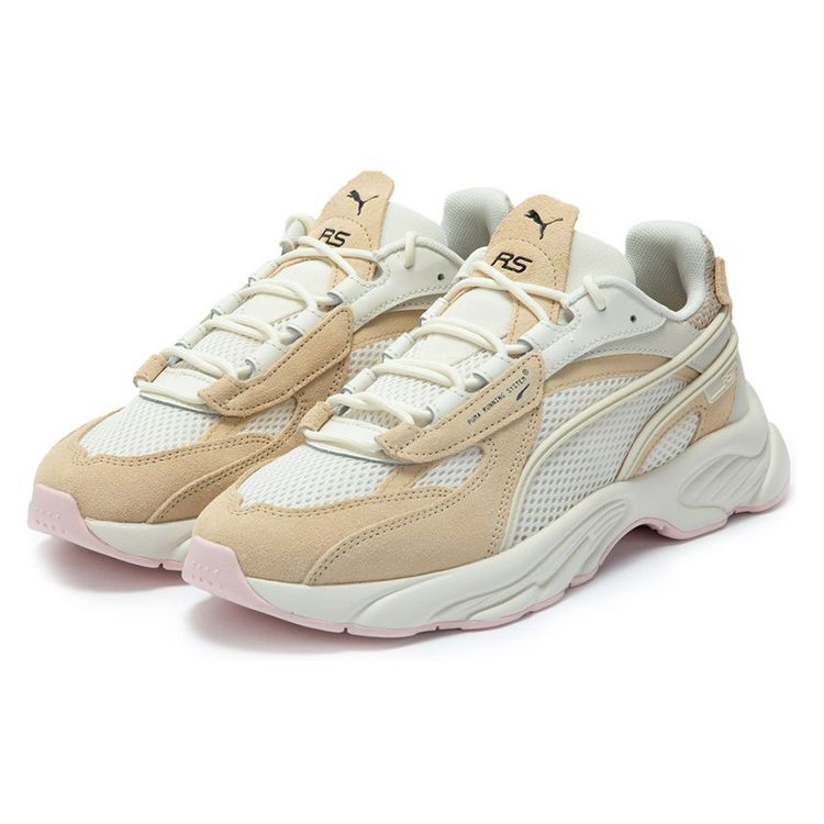 Puma Sapatos Casuais Esportivos de Tecido Rs-Connect de Cano Baixo para Estilo de Vida Sapatos Unissex Branco Sujo 387730-01