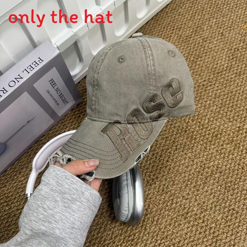 Streetwear Baseball Cap With Embroidered Letters And Wide Brim For Summer Sun Protection