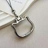 4pcs Portable Mobile Phone Lanyard Metal Ring Buckle Anti-Fall Lanyard U Disk Hanging Chain Desktop Support Stand