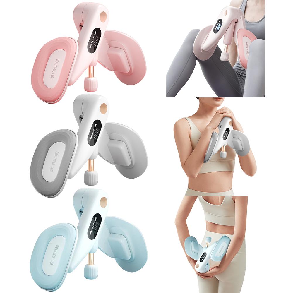 Pelvic Floor Muscle Trainer with Counter Inner Thigh Exerciser Adjustable Thigh Muscle Strengthen Device for Postpartum Recovery