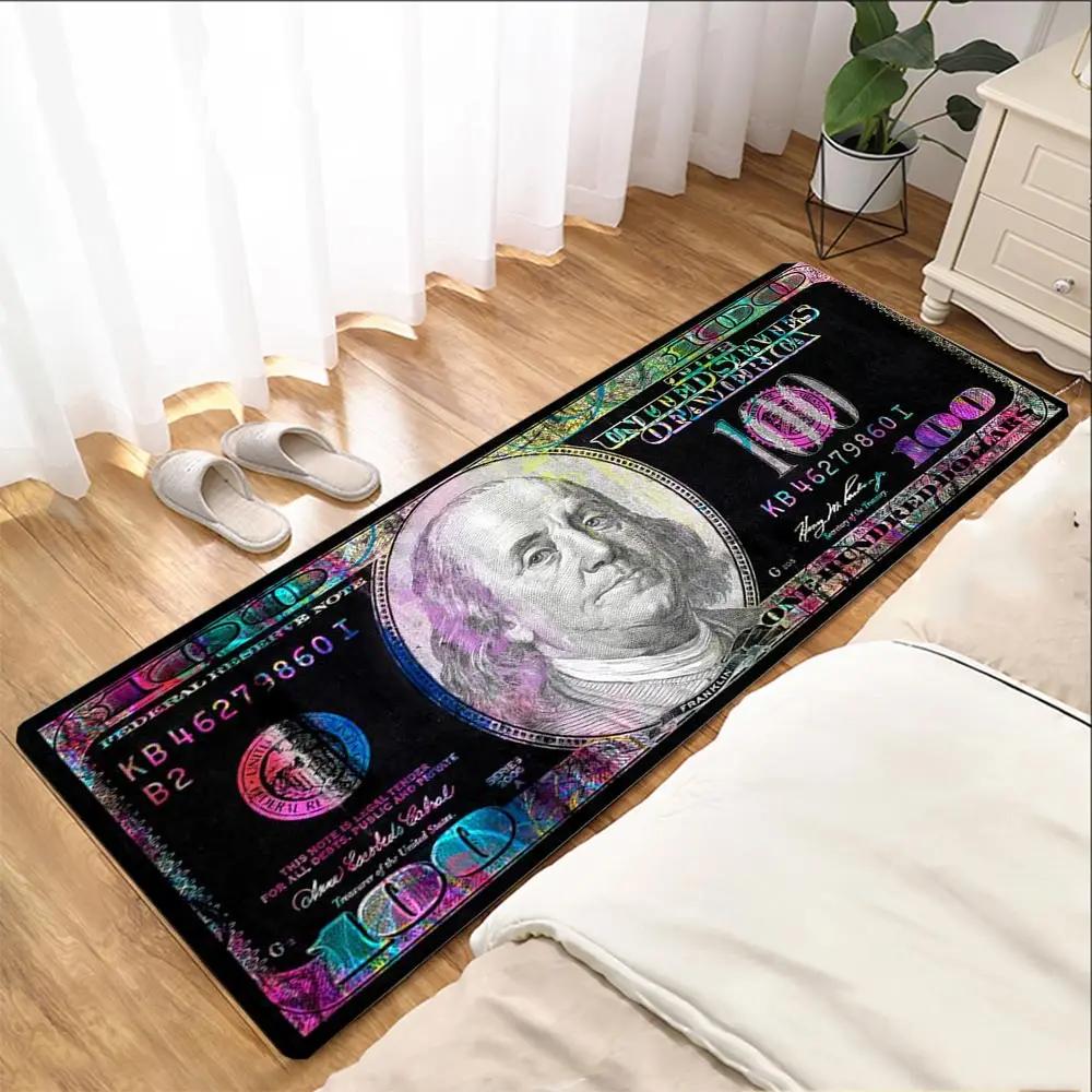 Hallway Entrance Doormat Dollar Money Pattern Living Room Floor Rugs Home Decor Kitchen Absorbent Carpet Anti Slip Bathroom Mat