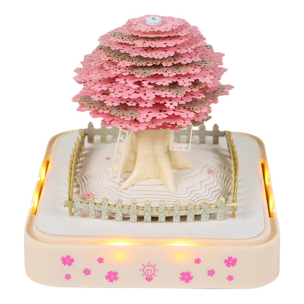 Time Piece Calendar 2026 3D Memo Pads Calendar with Led Light 3D Art Calendar Paper Carving Art Memo Pad Notepad for Home Decor