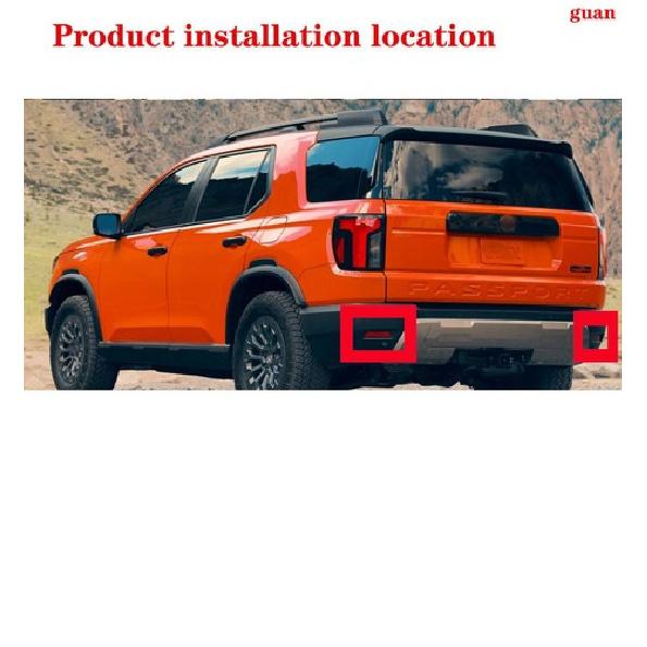 Car Rear Fog Lights Decorative Frame Silver For Honda Passport TrailSport 2026-