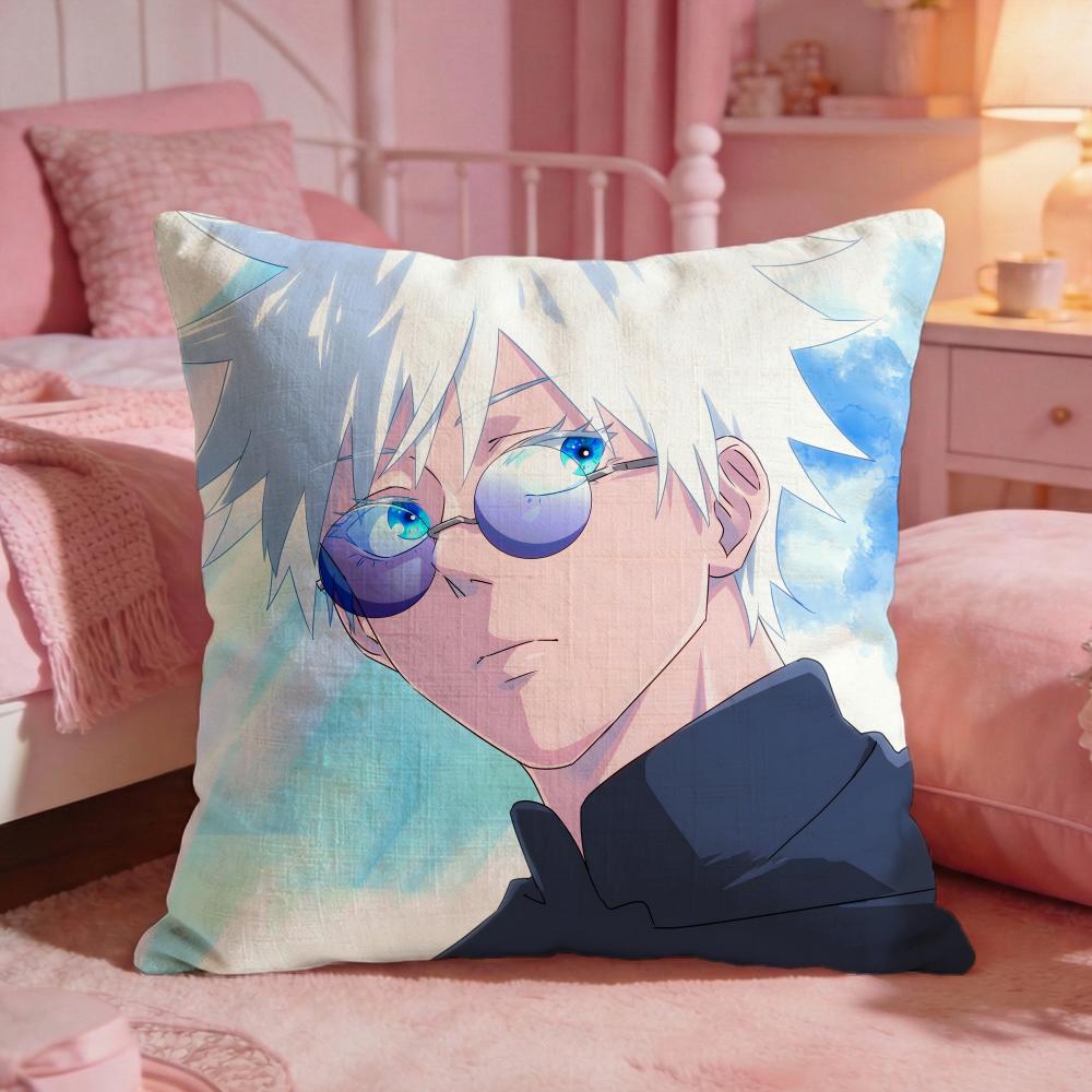 anime jJujutsu Kaisen Cushion Cover Premium Comfort Reversible Pillow Cove Two in One Design for Any Room Car Interior