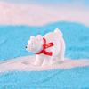1/3pcs Miniature Christmas Polar Bear Figurines Garden Micro Snow Landscape DIY Accessories Home Decoration Desk Decoration