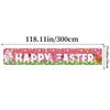 300 * 50Cm Easter Courtyard Porch Fence Decorative Banner Rabbit Egg Poster Custom