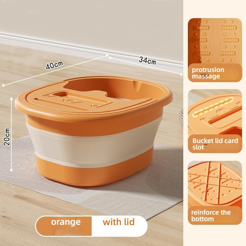 Foldable foot bath bucket household portable thickened foot bath over calf insulation foot bath foot bath bucket