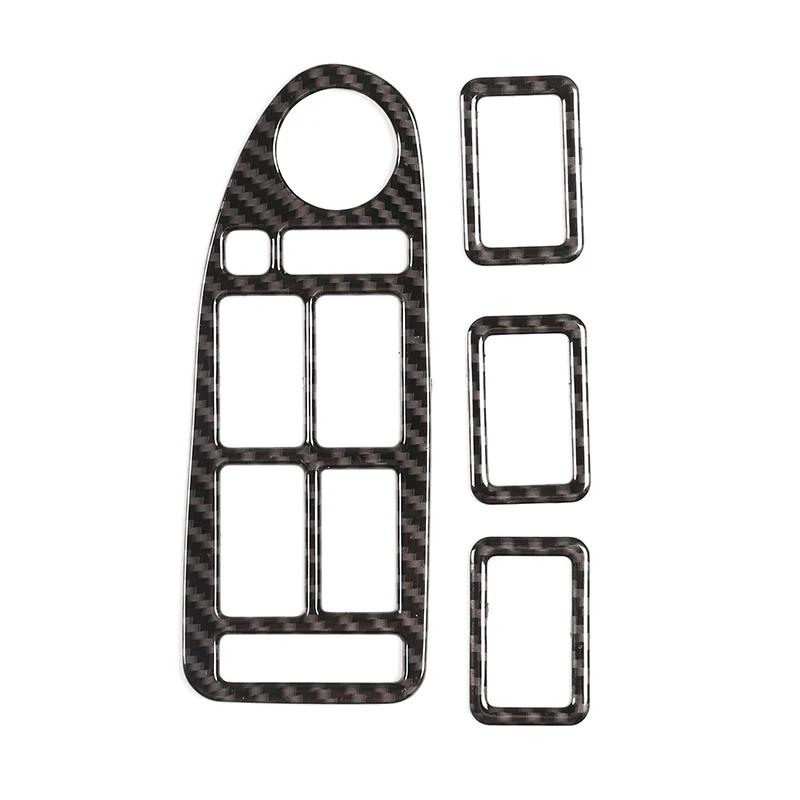 

For BMW 5 Series E39 1996-2003 Car Door Window Glass Lift Switch Frame Cover Trim Carbon Fiber ABS Plastic Interior Accessories