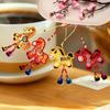Chinese Style Zodiac Mascot Pendant Blessing Embroidery Lucky Fragrant Bag With Tassels Horse Incense Bag Car Hanging