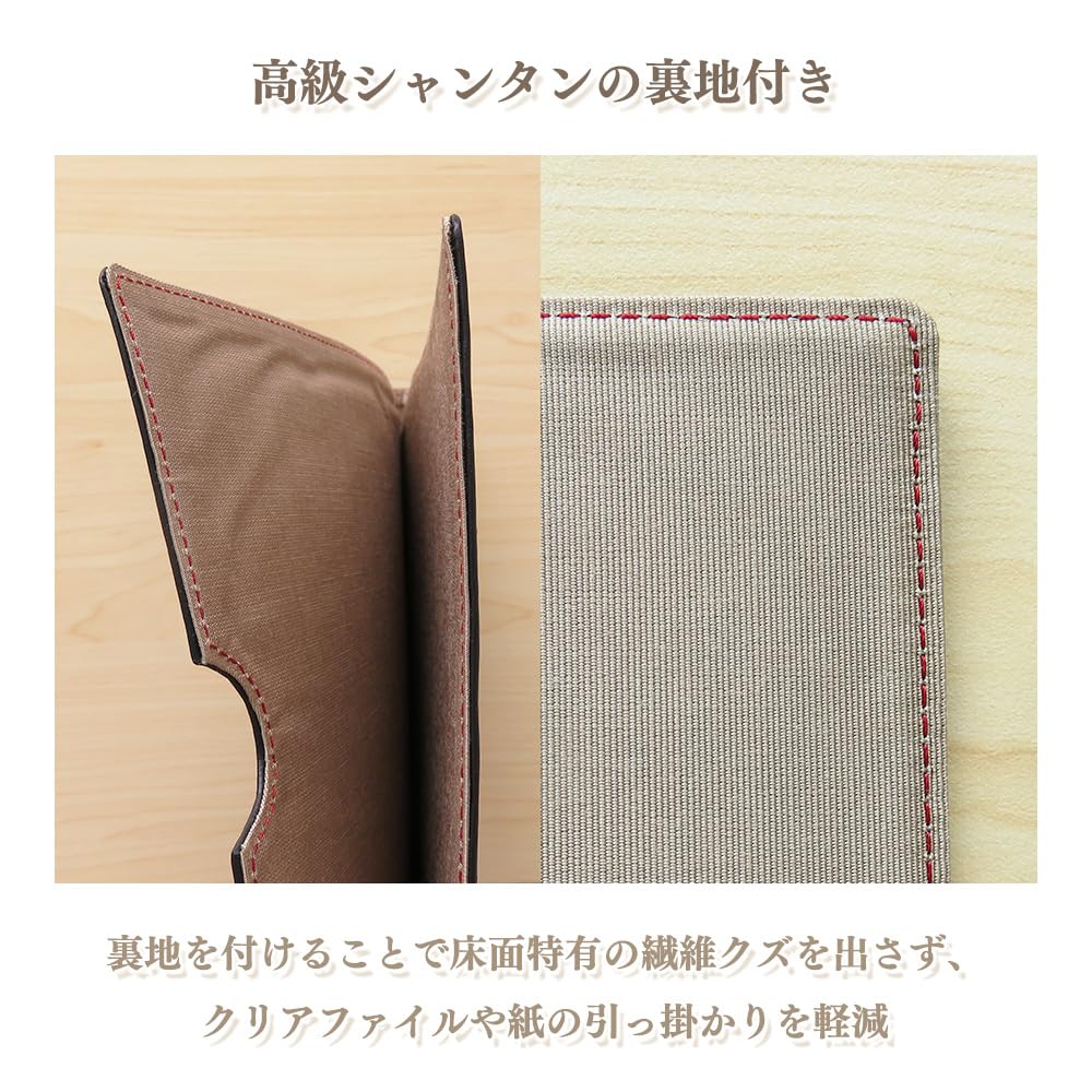 Document File A4 Size Clear Holder Cover Business Documents Contracts Document Case Leather A4 File Genuine Leather Cowhide Concealing Contents Gray