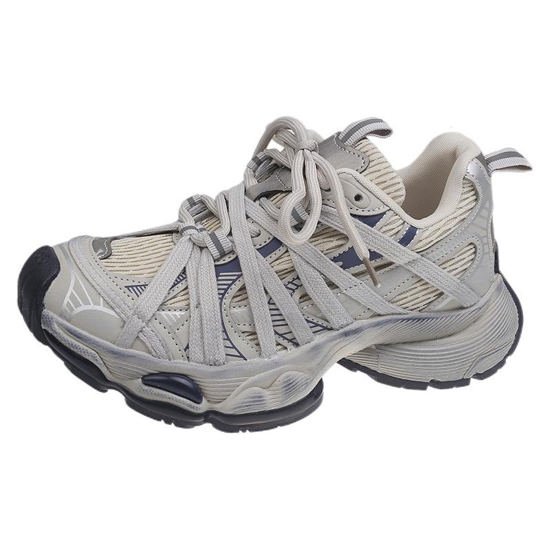 Thick-soled heightening 5CM Internet celebrity dad shoes 2025 summer new shoes women's ins trendy brand retro light luxury sports shoes