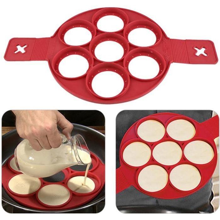 Moules à gâteaux - Magique - Silicone - 7 pièces - Antiadhésif - Rouge