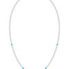 LUNNE Silver 925 Breeze Turquoise Point Necklace #LSN71