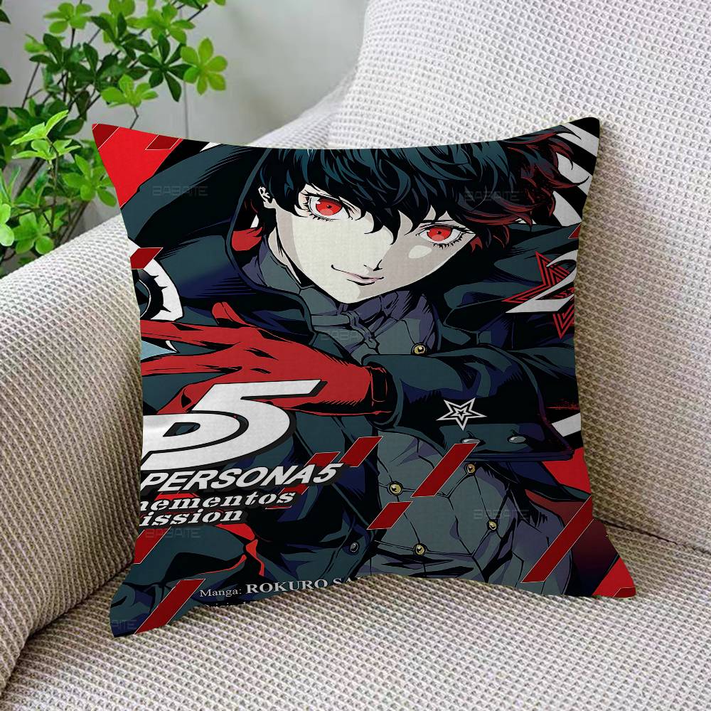 Hot Video Game Persona 5 Gaming Pillow Gifts Home Office Furnishings Bedroom Sofa Car Cushion Cover Case 45x45cm