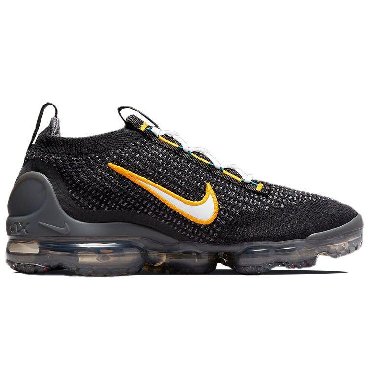 Nike Air VaporMax 2021 Flyknit Black University Gold Men Sneakers Dark-Grey White DH4086-001