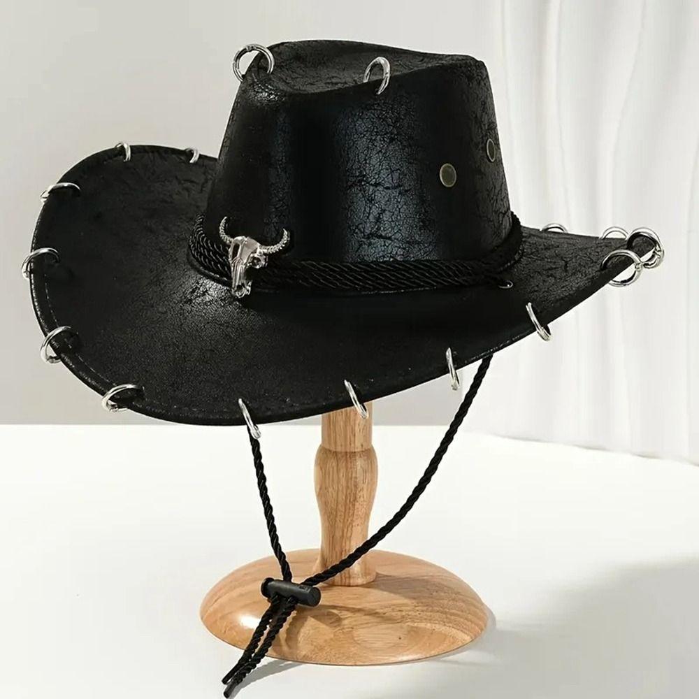 Einfarbiger Western-Cowboyhut Breiter Rand Cowgirl-Kappe Klassischer Sommerhut Reisen