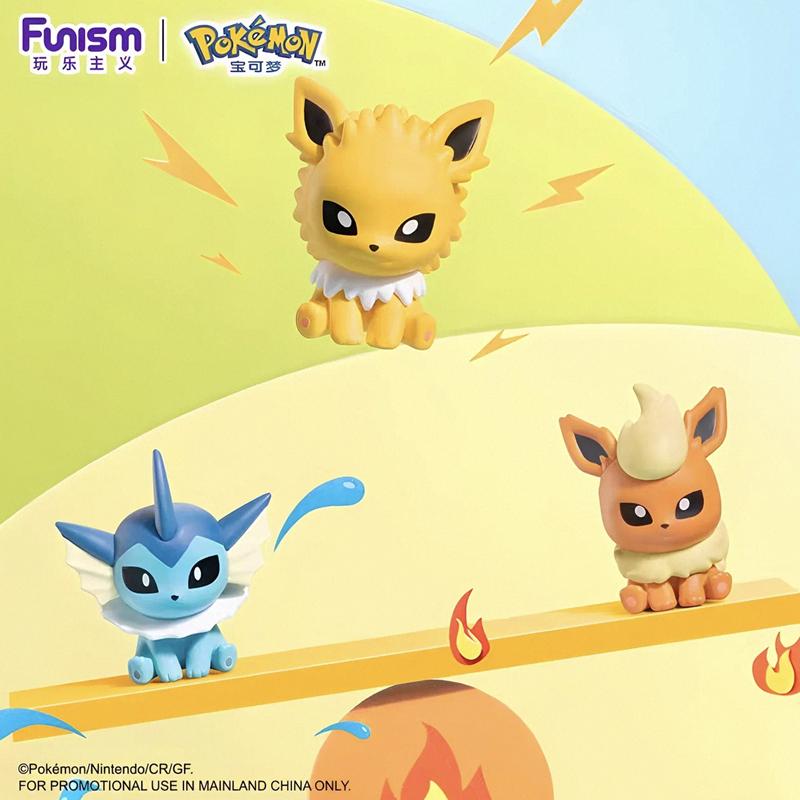Pokemon Anime Blind Box Poke Ball Action Figures Sylveston Umbreon Vaporeon Mini Dolls Funism Genuine Model Ornament Toys Gift
