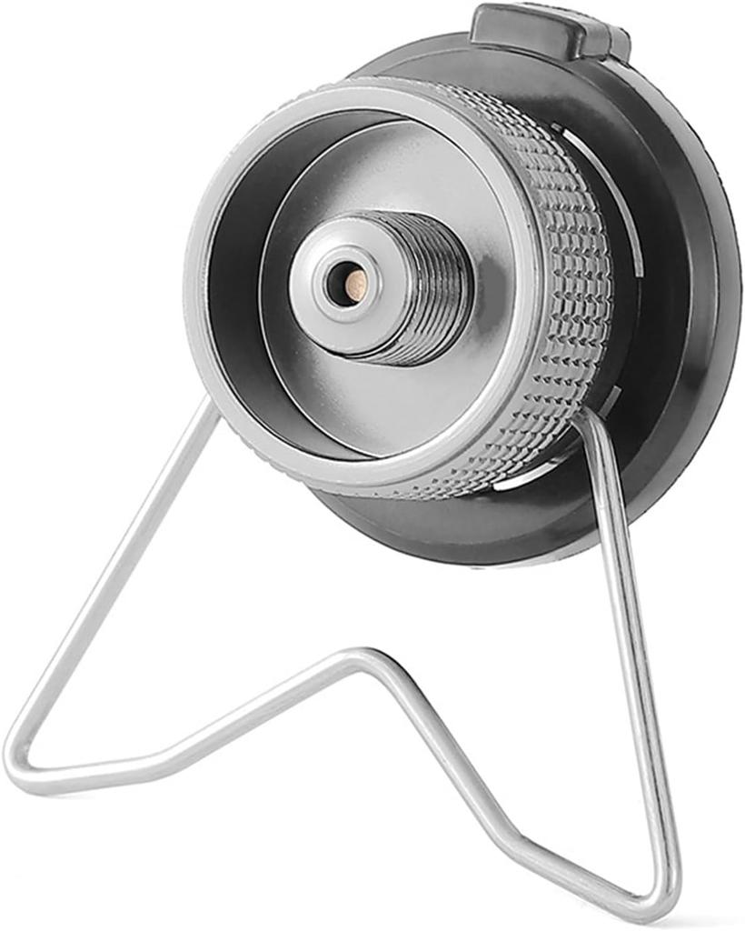 Butane Adapter With Bracket Outdoor Butane Gas Conversion Joint Camping Stove Adapter Screw Valve Output Nozzle Bottle Adapter