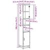 Bathroom Furniture Set 3 Pcs Black Oak Effect Engineered Wood