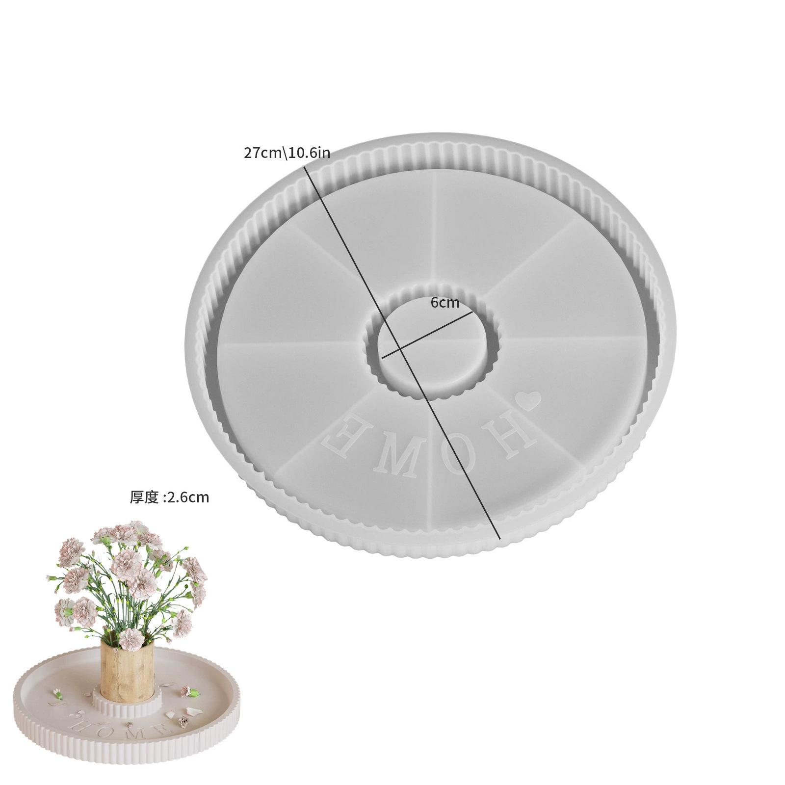 

Silicone Mould Plate with Rim, DIY Rotundity Silicone Moulds Tray for Making Fruit Tea Tray Jewellery Plates Crafts