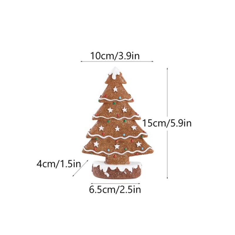 Пряничная Рождественская Деревня Елка Украшение Фигурки Праздничное Украшение Настольная Полка Камин Домашнее Украшение Дом Олень