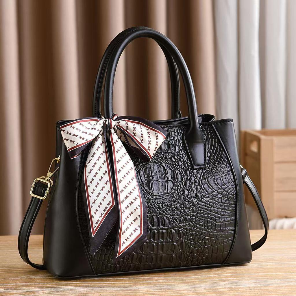 New Fashion Crocodile Pattern Tote Bag,Casual Large Capacity Women Handbag Shoulder Crossbody Bag