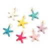 2 PCs Brass Ocean Jewelry Charms 18K Gold Plated Enamel Starfish Pendants For DIY Necklace Bracelet Jewelry Making 23mm X 18mm