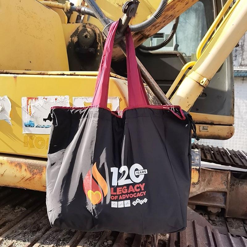 Faltbare Tragetasche mit großem Fassungsvermögen und Kordelzug zur Aufbewahrung von Lebensmitteln