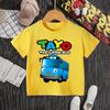 Kids Love Tayo's Kawaii Style Hip-Hop O-neck T-shirts with Tayo the Little Bus Prints - A Unique Gift for Your Little Ones
