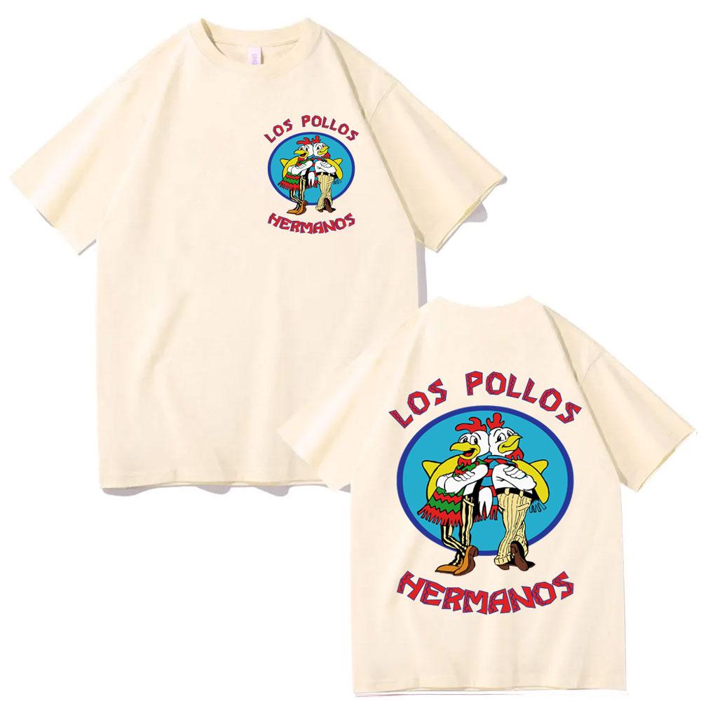 TV Series Breaking Bad Los Pollos Hermanos Graphic T Shirts Vintage Y2K Clothing Tshirt Casual Fashion Loose Tshirts Unisex