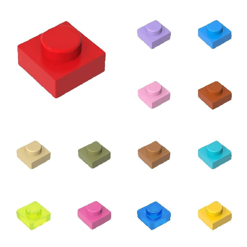 50pcs 3024 30008 Plate 1 X 1 Bricks Toys For Technical Buildings Blocks Toys For Children Gift Compatible with Assemblage DIY MO